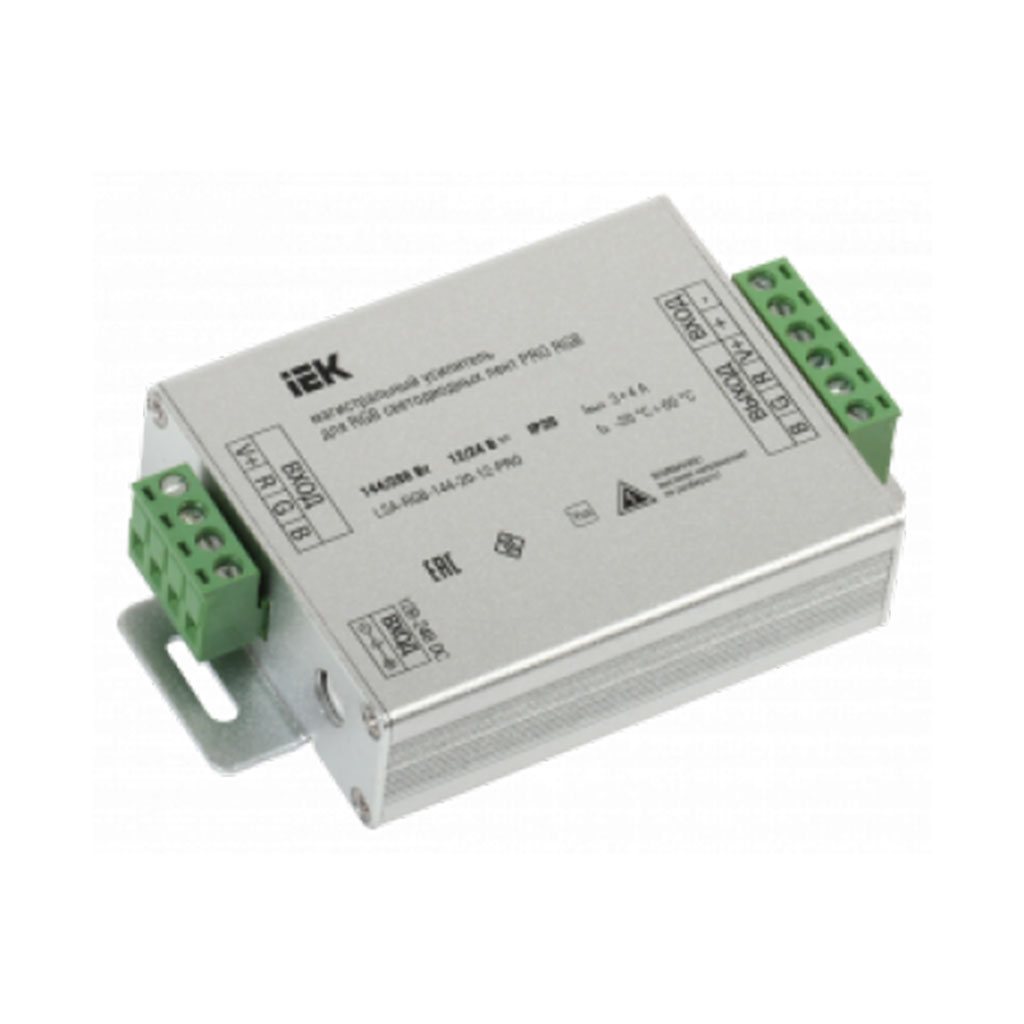 LSA-RGB-144-20-12-PRO IEK Магистральный усилитель PRO RGB 3 канала 12В 4А 144Вт IEK