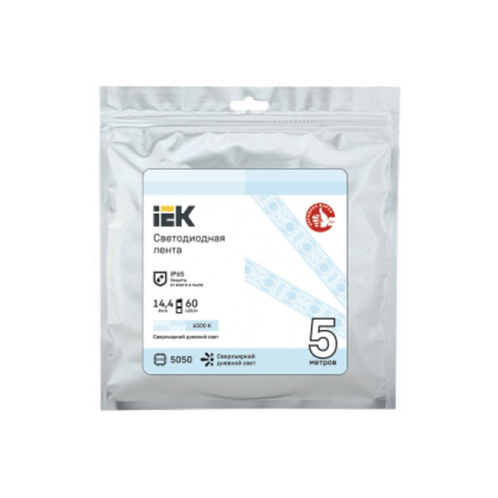 LSR2-2-060-65-3-05 IEK Лента светодиодная 5м LSR-5050W60-14,4-IP65-12В IEK