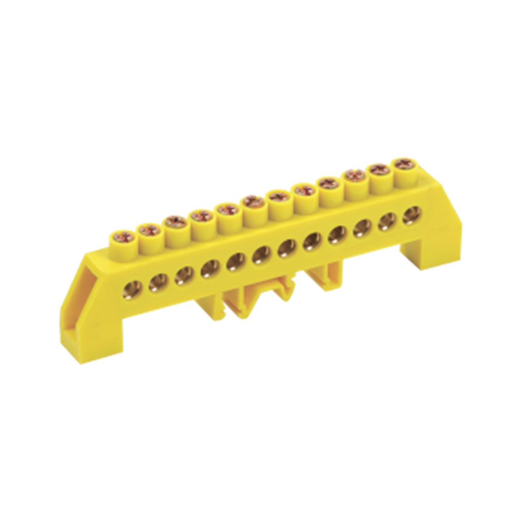 YNN10-812-6DP-K05 Шина PE "земля" в комб DIN-изол "Стойка" ШНИ-8х12-6-КС-Ж IEK