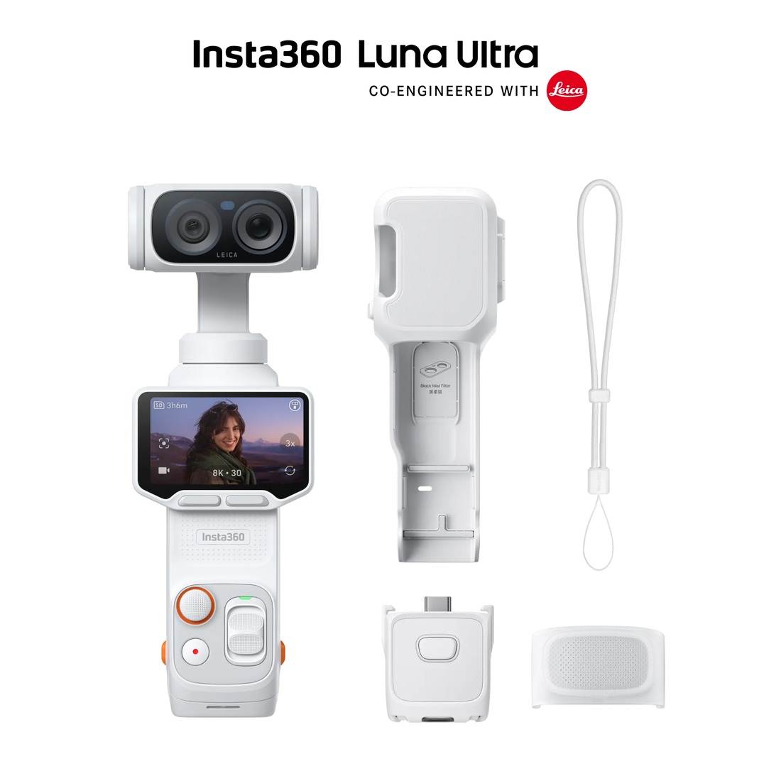Экшн-камера Insta360 Luna Ultra Standard Bundle Stellar White