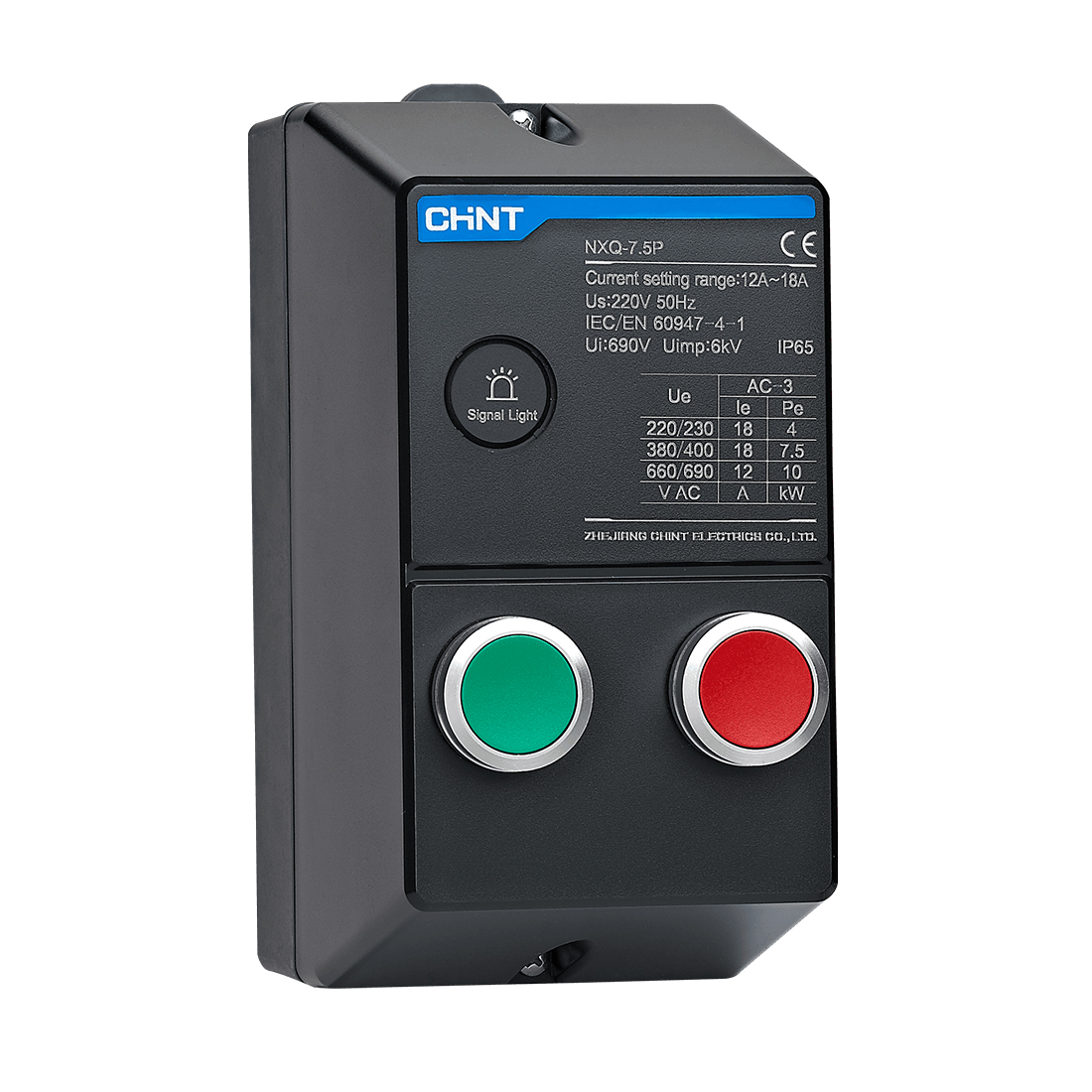 Электромагнитный пускатель в корпусе CHINT NXQ-5.5P 0.63-1A AC230В IP65