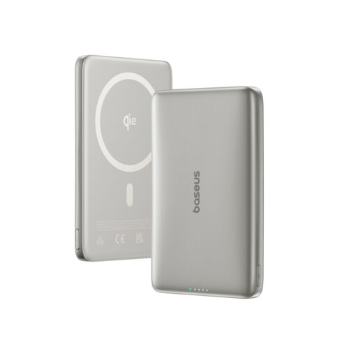 Портативный внешний аккумулятор Baseus PicoGo Ultra-Slim Qi2 Magnetic 10000mAh 27W Natural Titanium